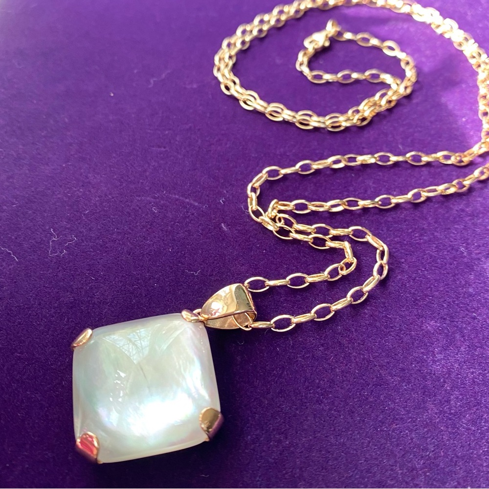 Honora Bronze Italy Opaline Pendant Rose Gold Necklace